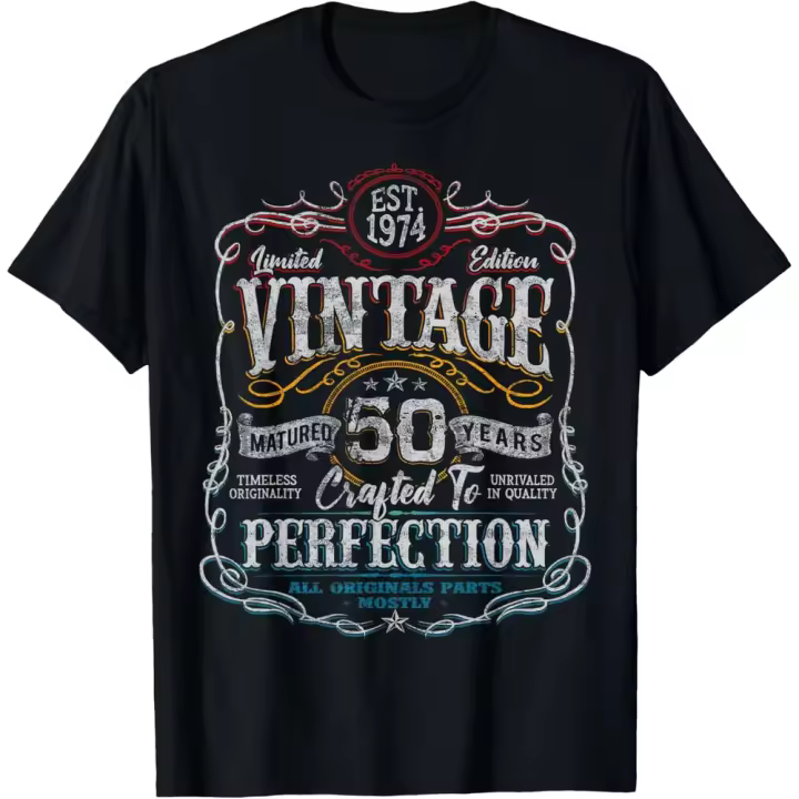 Camiseta de Manga Corta, 100% Algodón, Ropa Unisex para Hombres y Mujeres en 5 Tallas, Camiseta Negra, Cuello redondo con estampado. - 1
