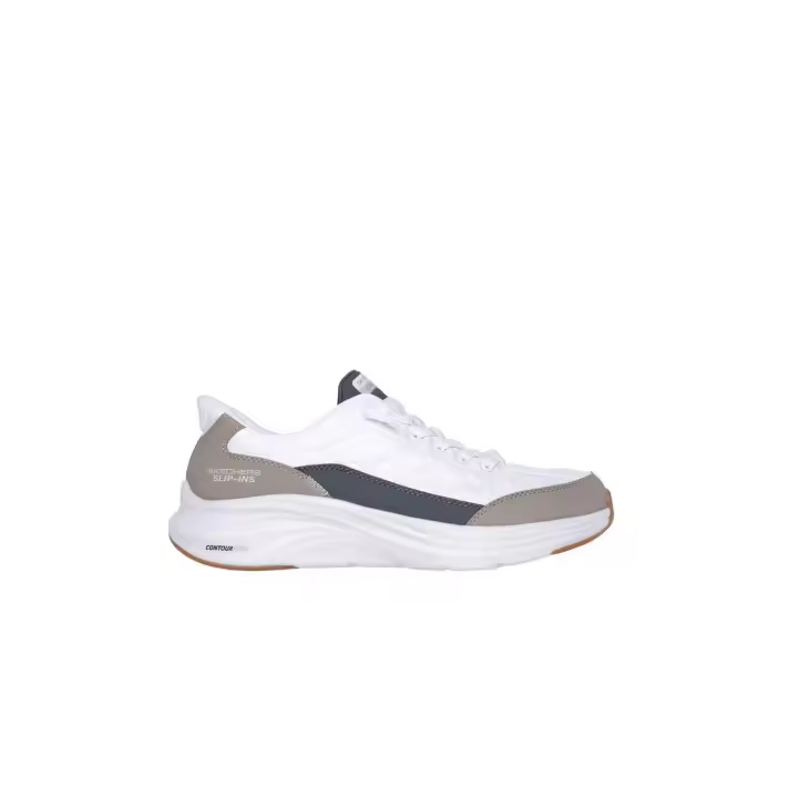 ZAPATILLAS CONFORT TOTAL Y ESTILO NEUTRO SLIP-INS: CONTOUR FOAM - COZY FIT SKECHERS BLANCO Y TAUPE - 1