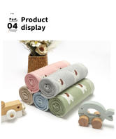 Manta De Seguridad Para Bebés Recién Nacidos Con Estampado De Animales Algodón Suave Y Transpirable Para Niños Y Niñas De 0 a 24 Meses Manta De Recibimiento Para Bebés - details 8