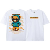 Camiseta De Algodón Para Hombre Y Mujer Con Patrón De Oso Moda Hip Hop Suelta Cómoda Transpirable Casual Oversized Para Parejas - details 17