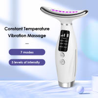 Masajeador facial y de cuello LED de 7 colores, recargable por USB, herramienta multifuncional para el cuidado de la piel para mujeres. - details 0