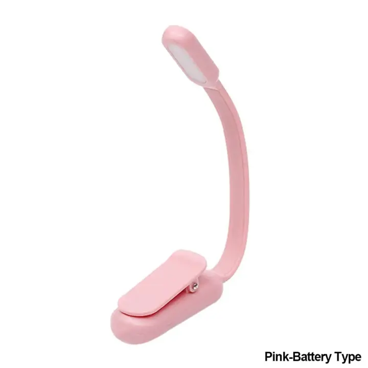 Lámpara de lectura recargable con Clip, minilibro LED USB de noche, 3 colores de luz, brillo ajustable, estudio, dormitorio de viaje - 1