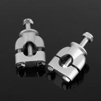 Par De Abrazaderas De Montaje Para Manillar De Motocicleta Y ATV Plata 7/8' 22mm Accesorio De Motocicleta Material Metálico - details 4
