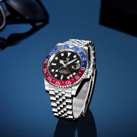 Reloj Mecánico Para Hombre PAGANI DESIGN 2025 PD-1662 Resistente Al Agua 100M Cristal De Zafiro GMT Con Coronación De Mano Automática Y Múltiples Zonas Horarias - details 16