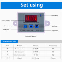 Controlador De Temperatura LED Digital Multifuncional W3001 W3002 Termostato 10A 12V 24V 220V Para Control Microcomputador Indoor - details 10