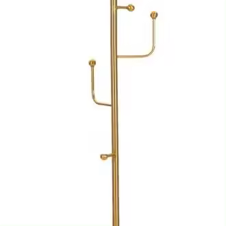 Lámpara de Pie MF191, Metal, Oro, 41x41x173 cm - 1