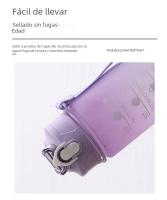 Botella Deportiva De Agua Con Marca De Tiempo Reutilizable Y Portátil Para Adultos Material De Plástico PP Para Gimnasio Y Viajes - details 11