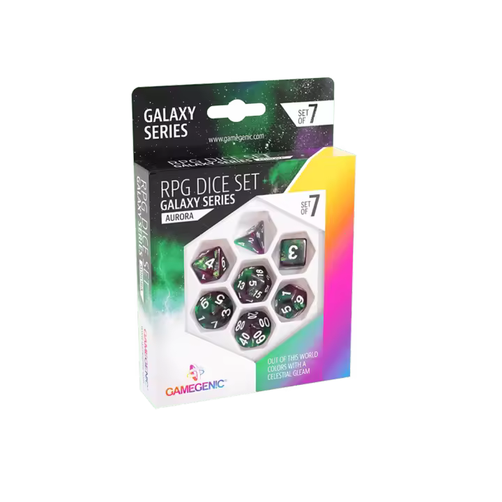 Pack 7 Dados Aurora RPG Accesorios Dados Gamegenic - 1