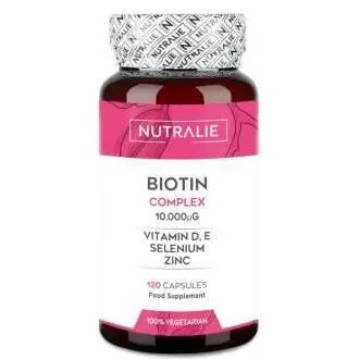 Nutralie Biotina Complex + Vit D Y E 10000Mcg Pelo, Piel, Uñas 120Caps - 1