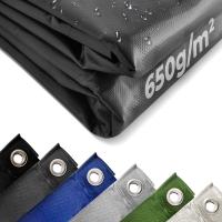 Lona de PVC 650 gr/m², resistente al agua y a las roturas, ojales de aluminio, varios colores y medidas, revestimiento por ambos lados, lona para piscina, lona para camiones, Jago - details 0