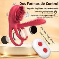Anillo De Poderoso Vibrador Control Remoto Para Hombres Estimulador De G-Spot Y Clítoris Juguetes Sexuales Para Adultos Material De Silicona - details 4