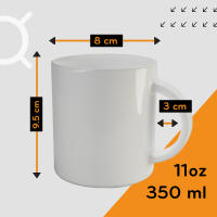 PixColor - 36 Tazas para sublimación de cerámica blanca con asa | 350 ml de capacidad (11 oz) | Categoría AAA | Aptas para microondas y lavavajillas | Acabado nítido y uniforme | Compatible con Cricut - details 3