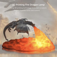 Lámpara De Noche Dragón Fuego 3D Recargable LED Para Camping Decoración De Hogar Para Niños Y Adultos Regalos Luz De Mesa Para Dormitorio - details 0