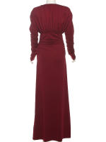Vestido Elegante De Noche Para Mujer Sisterlinda Estilo Otoño Con Cuello En V Manga Larga Elegante Y Ajustado Maxi Bodycon - details 4