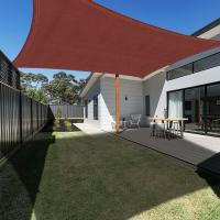 Vela de Sombra Rectangular 3x4m Rojo Ladrillo, Toldo Impermeable Protección UV para Jardín Terraza Patio Exterior Piscina con Cuerda Libre - details 0