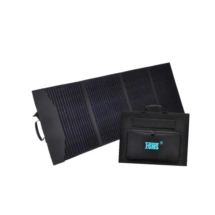 FGNS.Panel Solar Portátil de 200W Monocristalino Salida DC, USB PD 60W, USB QC3.0 18W, USB 5V/3A, XT60, DC55,Anderson,Plegable, Lona Impermeable 600D, para estación de energía, generador solar, smartphones, energía de camping, - 1