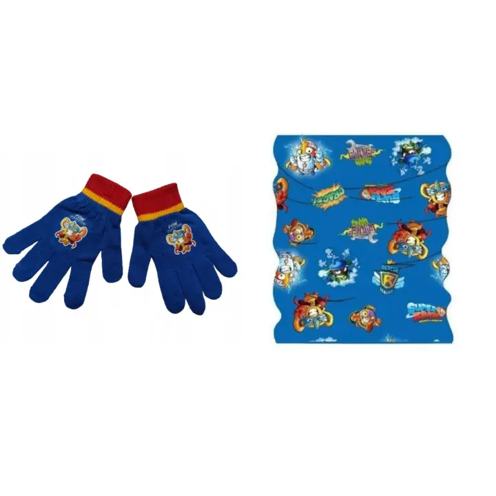 SUPER ZINGS Braga de cuello Micro + Guantes 16cm de 4-8 años - 1