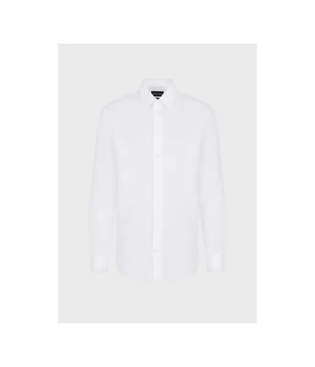 EMPORIO CAMISA DE CUELLO ARMANI-ITALIAN POPELINE HOMBRE CAMISETA Home PE2023 CAMISETA DE LOS HOMBRES - 1