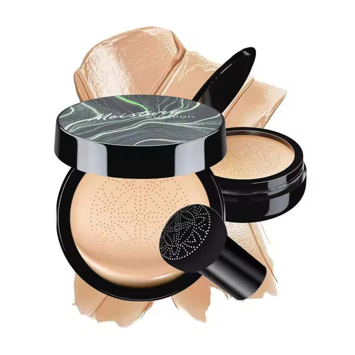 Oulity Mushroom Head Air Cushion CC Cream - BB Cream Face Makeup Foundation for Mature Skin Moisturizing Concealer Brighten Long-Lasting, Even Skin Tone for All Skin Types, Natural Color - 1