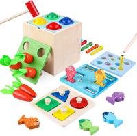 Juguete De Aprendizaje Temprano Montessori Para Niños Y Niñas Tablero Ocupado De Madera Con Sorter De Colores Y Formas Para Niños De 3-6 Años Juguete Sensorial Para El Desarrollo De Habilidades Motoras Finas - details 0
