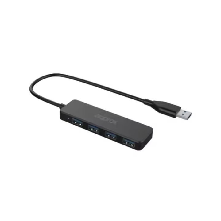 Approx Hub 4 Puertos USB 3.0 Negro - Rápida Transferencia de Datos - 1