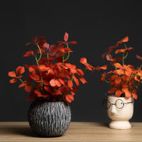Planta Artificial De 33 Cm De Four Leaf Clover Falsa Árbol Colgante De Hojas De Seda Pequeña Hierba Afortunada Para Decoración De Hogar Boda Fiesta - details 9