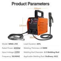 Soldador de arco portátil 250A MMA, máquina de soldadura inversor, 220V, Mini equipo de soldadura eléctrica de hierro, herramientas de reparación de automóviles - details 2