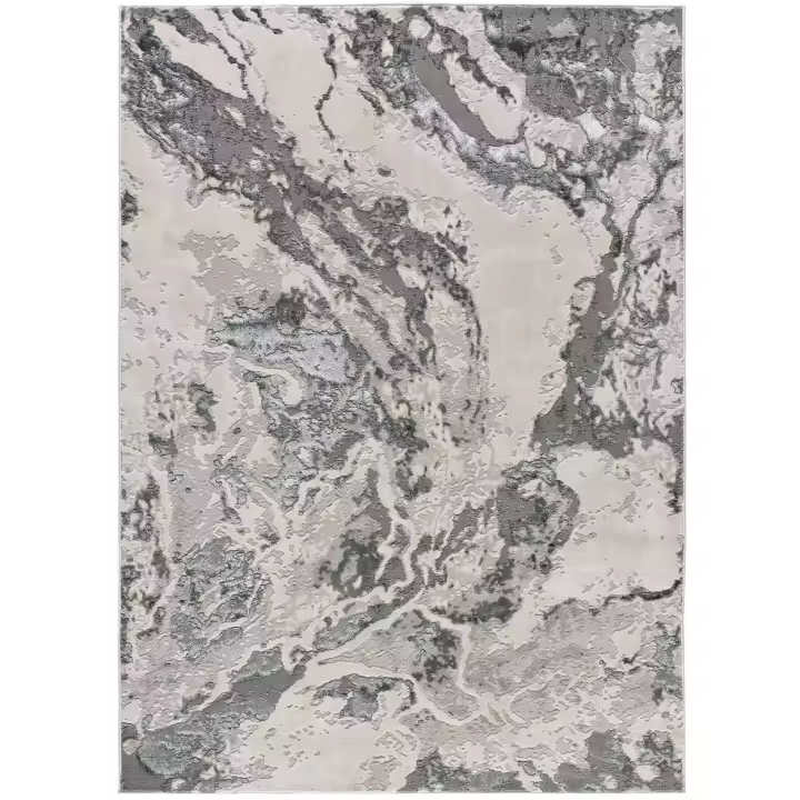 ATTICGO Alfombra de Interior Estilo Abstracto en Gris - AGATA 8441 | 140X200, 80X150, 160X230 cm - 1
