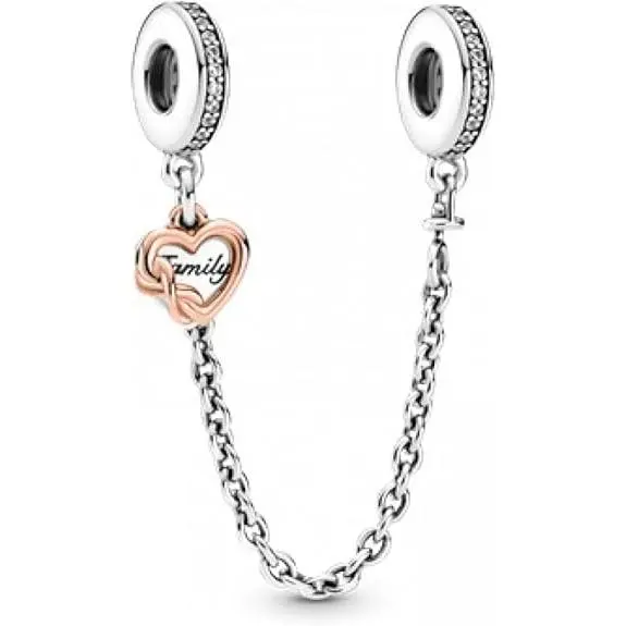 Charm de pulsera Pandora Moments con forma de corazón familiar en plata de ley para mujer,Incluye Caja Original - 1