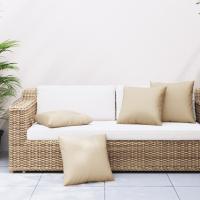 vidaXL Cojines de sofá 4 unidades tela 40x40 cm en color Crema/Negro/Verde y más | acolchados duraderos para sofás de jardín terraza exterior - details 7