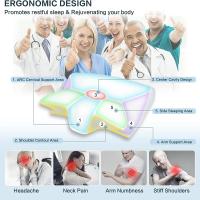 Almohada De Espuma De Memoria Para Cuello Ergonómica 2 En 1 Contorno Soporte Para Cuello Almohada De Soporte Contorneado - details 2