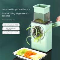 Cortador Multifuncional De Cocina Máquina De Rallar Verduras Y Cebollas Con 6 Hojas De Acero Inoxidable Para El Hogar Rallador De Patatas Manual - details 0