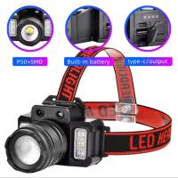 Linterna Frontal Recargable USB Con Sensor De Movimiento Y 5 Modos De Iluminación Zoomable Luz De Cabeza Para Exteriores - details 7