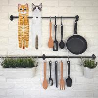 Divertidos Gatos Toallas de Mano Suspendible- Decoración Gato Baño Cocina - Toalla Absorbente Animal Regalos Navidad Cumpleaños Amigo Invisible-Regalos Originales Graciosos Mujer Amantes de Los Gatos - details 2