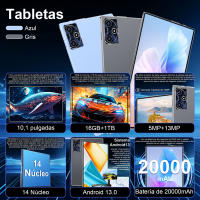 Tableta Android 13.0 nueva tableta de 10,1 pulgadas 16GB Ram 1tb ROM tableta 20000mah 14 núcleo WiFi tableta de red Bluetooth - details 13