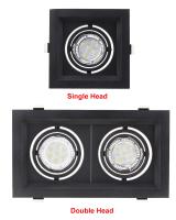 2/4pcs Negro/Blanco Cuadrado Inserción Aluminio Hierro Luz LED Tapa GU10MR16 Soporte De Bombilla Spot Luz Bajo Fijación Fixture - details 1