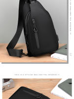 Bolso De Hombro Para Hombre Casual Impermeable Y Resistente Al Desgaste Con USB Recargable Y Compartment Interior Bolsa De Pecho - details 21