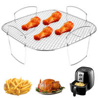 2Pcs Racks Para Air Fryer Horno Deshidratador Asador De Acero Inoxidable Accesorios De Cocina Para Airfryer Vaporizador Herramientas De Cocina - details 7