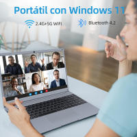 VANWIN Portátil 15,6 "con 24GB de RAM + 512GB SSD (Intel I3 5005U 12 y 16 Hilos), IPS 1920*1080 Pantalla, 11 Pro Windows, 4500mAh, WiFi5, BT5.0, HDMI, USB 3,2*2, RJ 45*1, Quad Channel soporte estéreo, Teclado retroiluminado with texto en Español - details 6