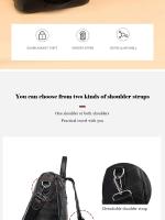 Mochila Vertical de Pu para mujer, bolso cruzado de viaje de gran capacidad, tendencia informal - details 4