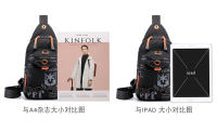 Bolsa Bandolera Para Hombre En Nylon Bolsa De Hombro Cruzada Pequeña Rucksack De Viaje Estilo Casual Con Bolsillos Internos Y Exterior - details 11
