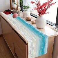 1pc Telar De Mesa Largo De Playa Tropical Para Fiestas Familiares Bodas Y Outdoor Interior Decoración De Mesa Con Agua Del Mar - details 1
