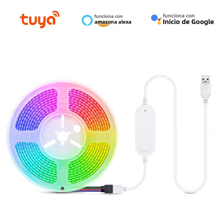 Tira De Luz LED COB RGB Inteligente WiFi Tuya DC 5V USB 576LEDs/M Dimmable Lineal Compatible Con Alexa Y Google Home Decoración Para El Hogar - 1