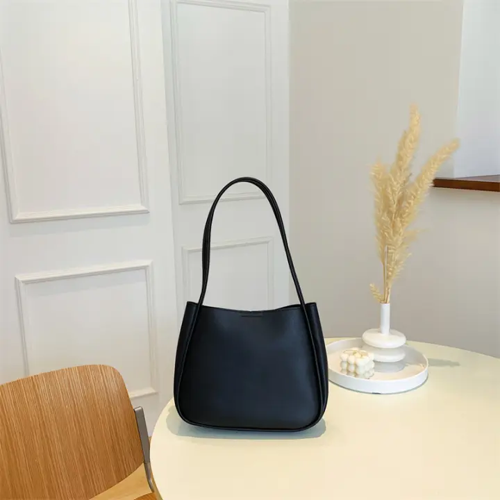 Bolsos de hombre de cuero PU para Mujer, bolsos de color Puro, bolsos casuales Pequeños con ASA superior, Bolso de hombre para Mujer - 1