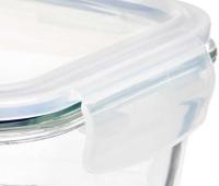 Set de 4 Recipientes Herméticos de Vidrio Borosilicato - Fiambreras Rectangulares 370cc a 1500cc , Recipientes de Cristal para Alimentos, Tapers Cristal Herméticos 1l - Con Tapa - Sin BPA - Aptos para Lavavajillas, Congelador y Microondas - details 1