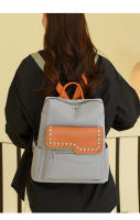 Mochila retro de cuero suave para mujer, nuevo estilo, moderna mochila de moda para damas, mochila escolar de gran capacidad - details 7