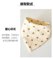 Juego de 5 piezas de babero de gasa triangular para bebé para otoño e invierno - details 2