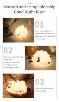 Lámpara De Noche LED De Oveja Cartoon Recargable Iluminación Suave Para Decoración De Dormitorio Y Mesa Regalo Para Niños Cumpleaños Jardín - details 11