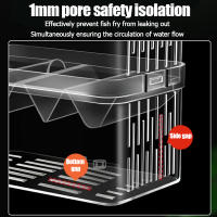 Caja De Cría Para Peces De Acuario 1PC Caja De Incubación Para Recién Nacidos Apta Para Betta Y Camarones Material Duradero Plástico - details 3