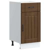vidaXL Mueble bajo de cocina Lucca en color Roble Sonoma/Blanco brillante/Roble artisan y más | almacenamiento funcional diseño moderno para baño dormitorio sala - details 3